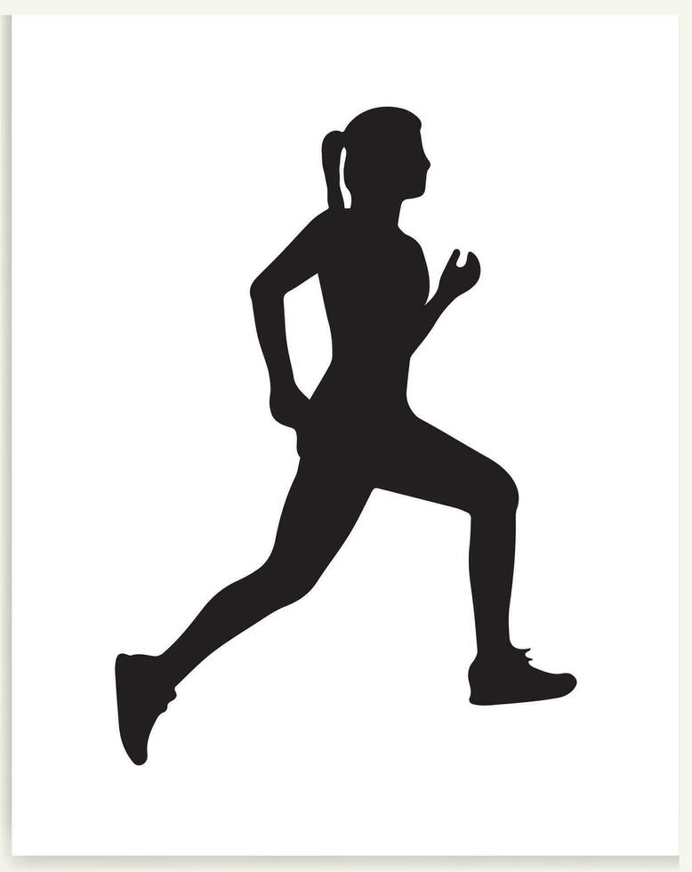 corriendo mujer plano icono para ejercicio aplicaciones y sitios web vector
