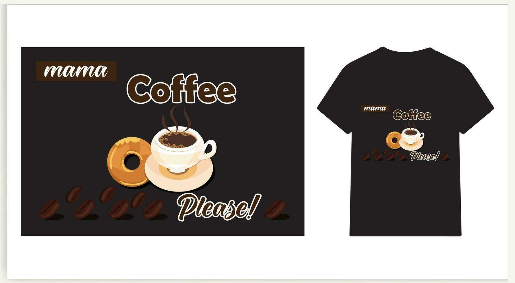 International Coffee Day t-shirt design with editable coffee cup vector