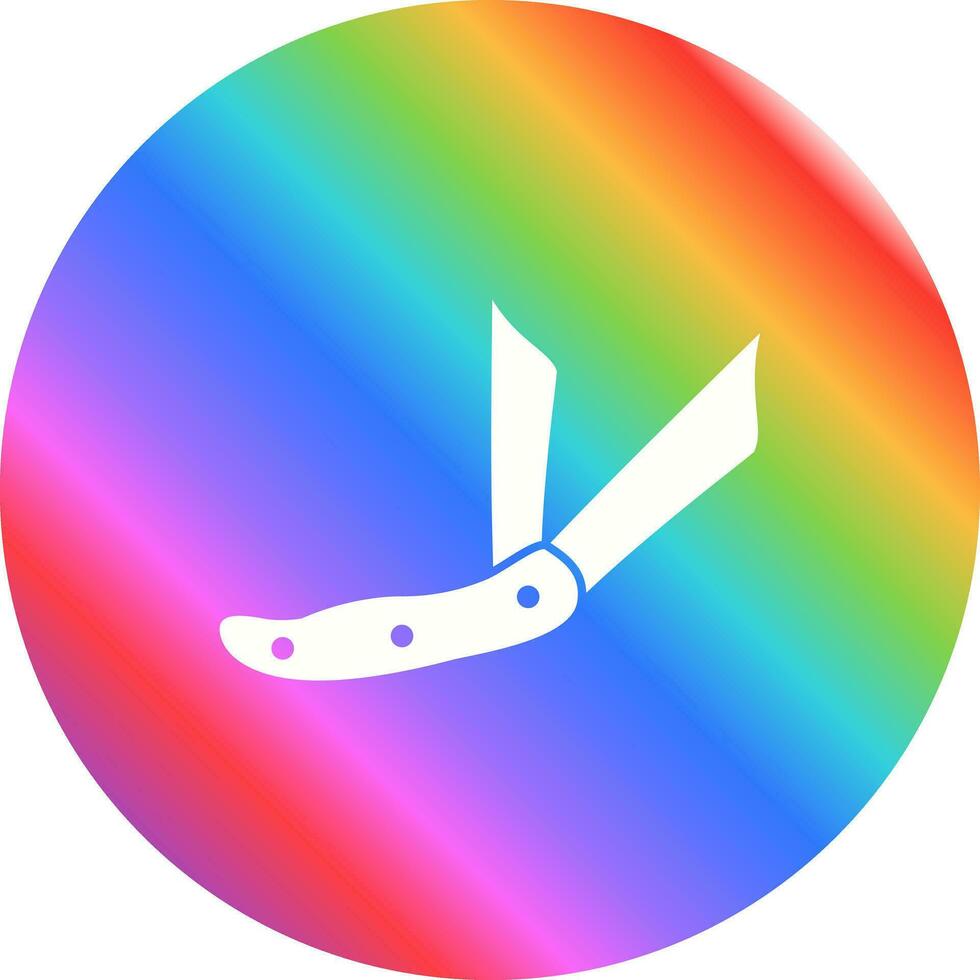 icono de vector de cuchillo de bolsillo de guardabosques