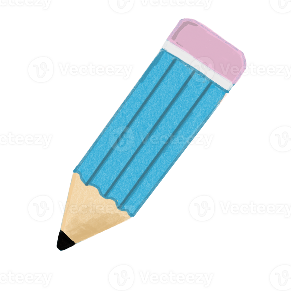 Cute blue pencil png