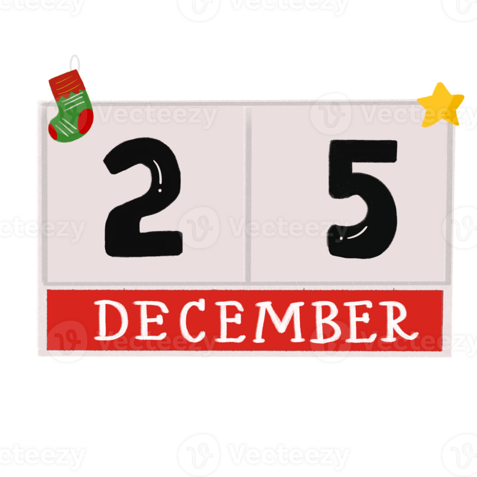 Cute Christmas calendar png