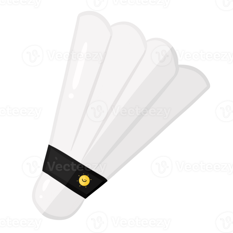 Cute white shuttlecock png
