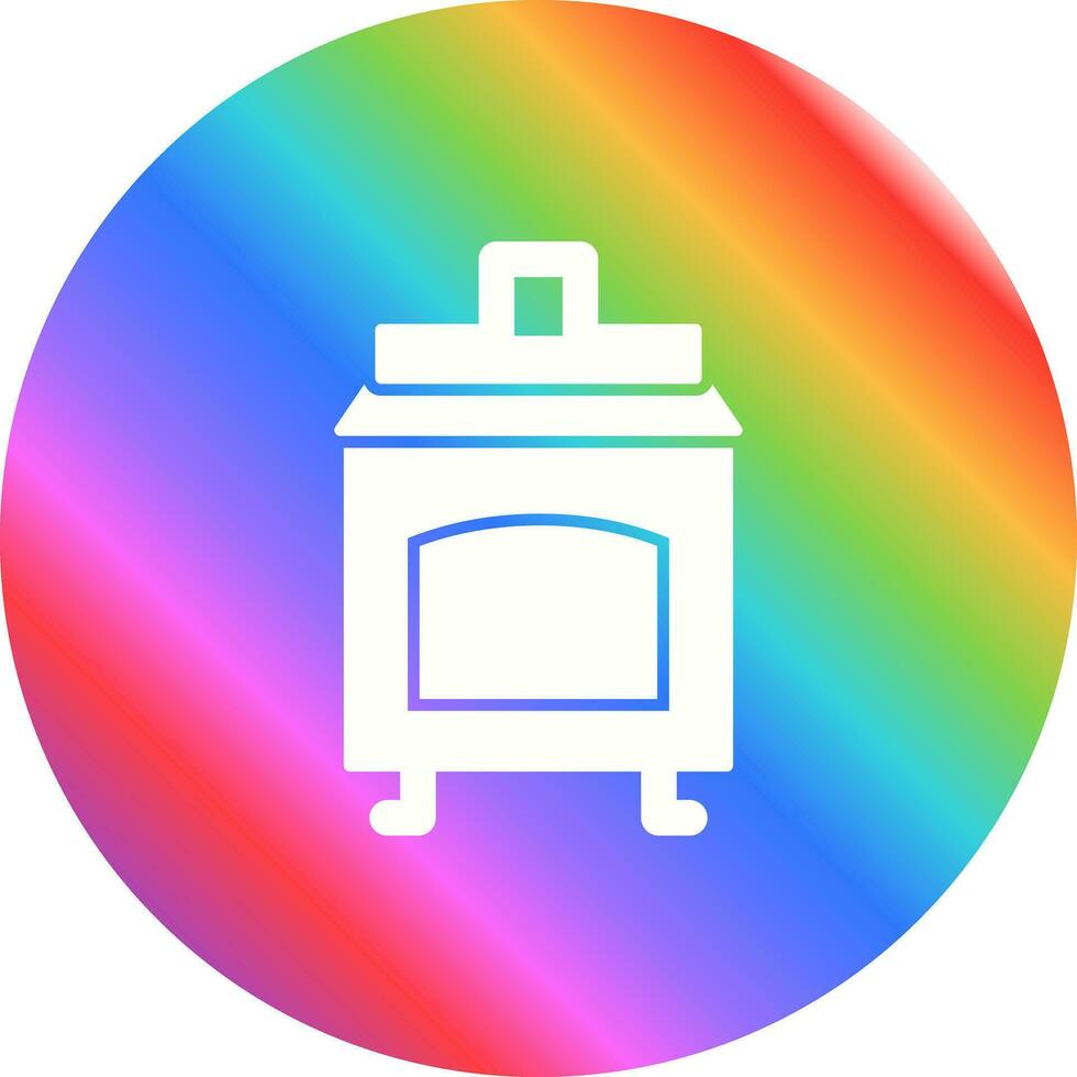 icono de vector de horno de carbón