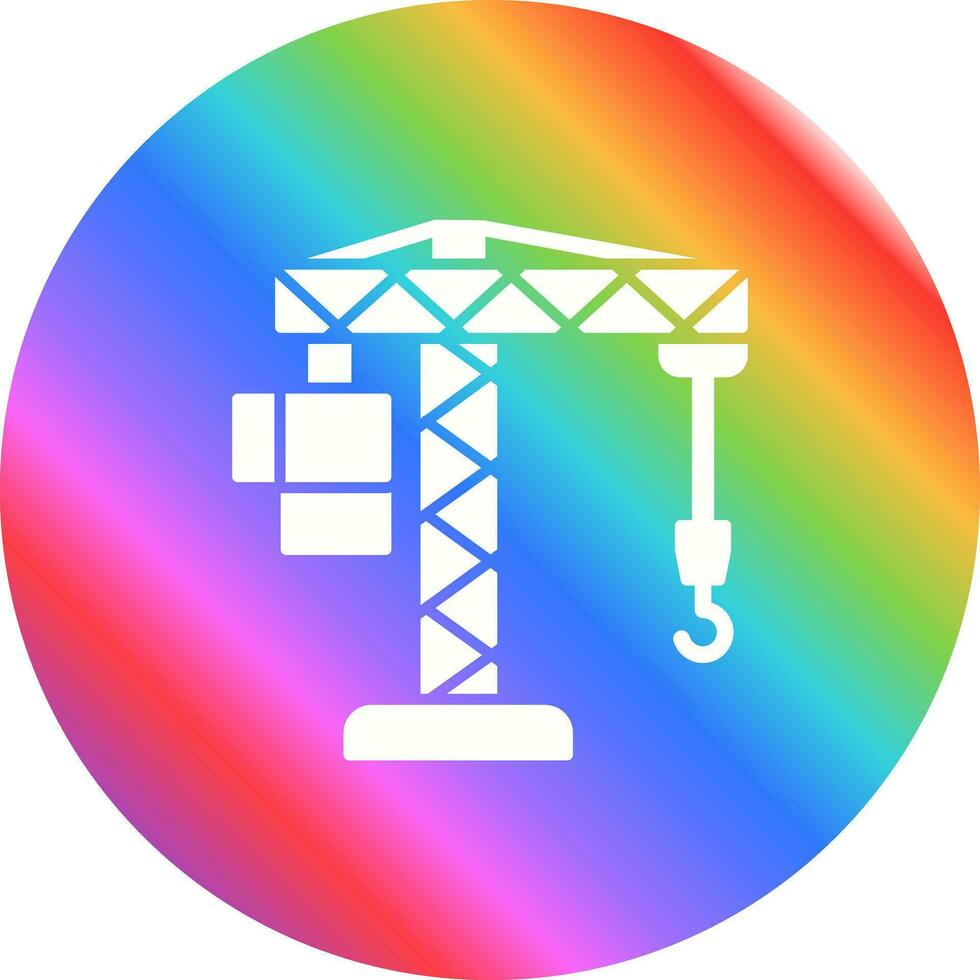 Crane Lifting Vector Icon