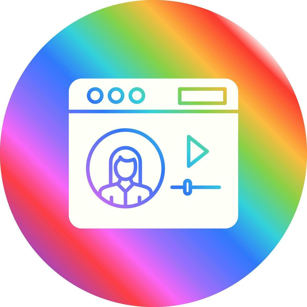 icono de vector de tutorial de vídeo