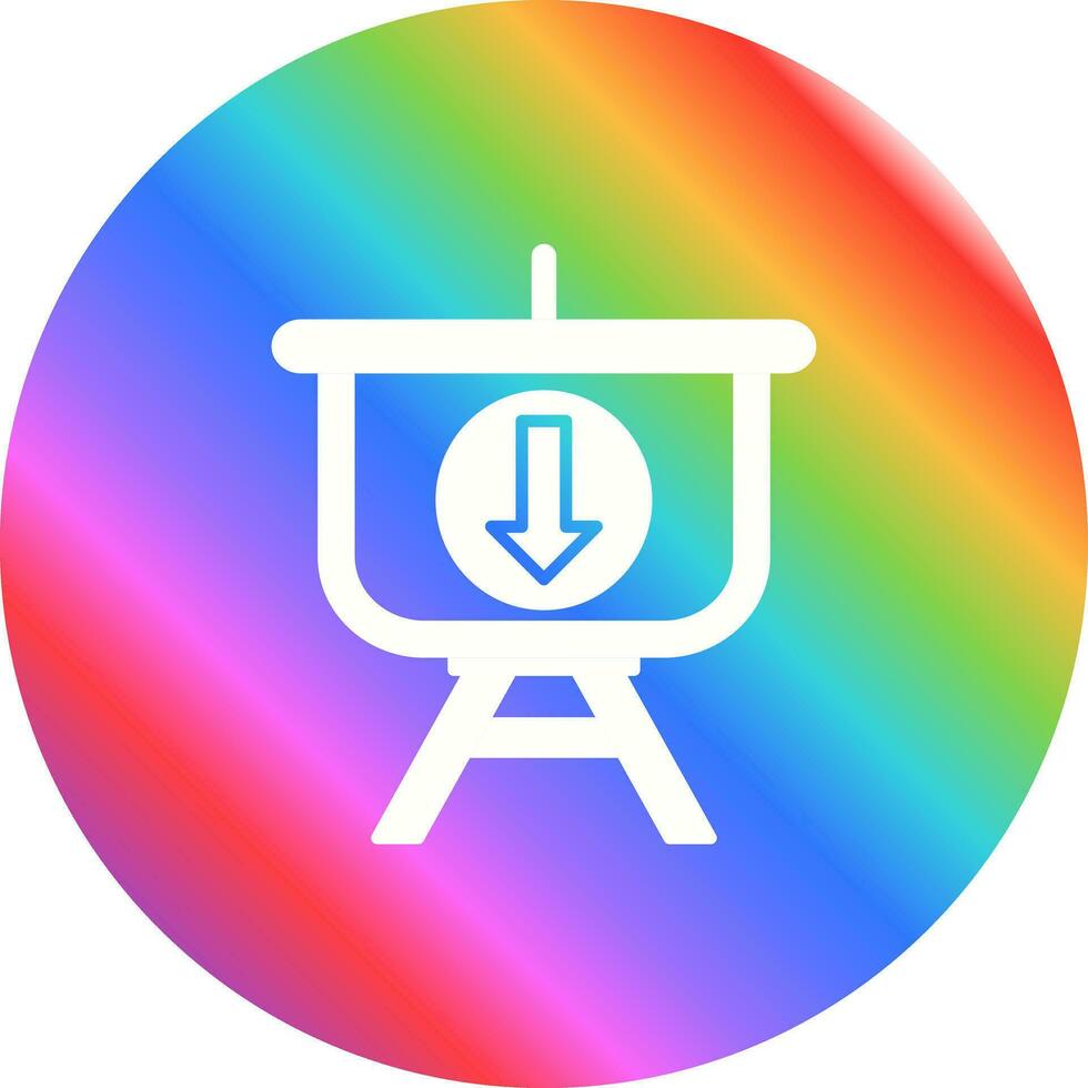 Downloading Presentation Vector Icon