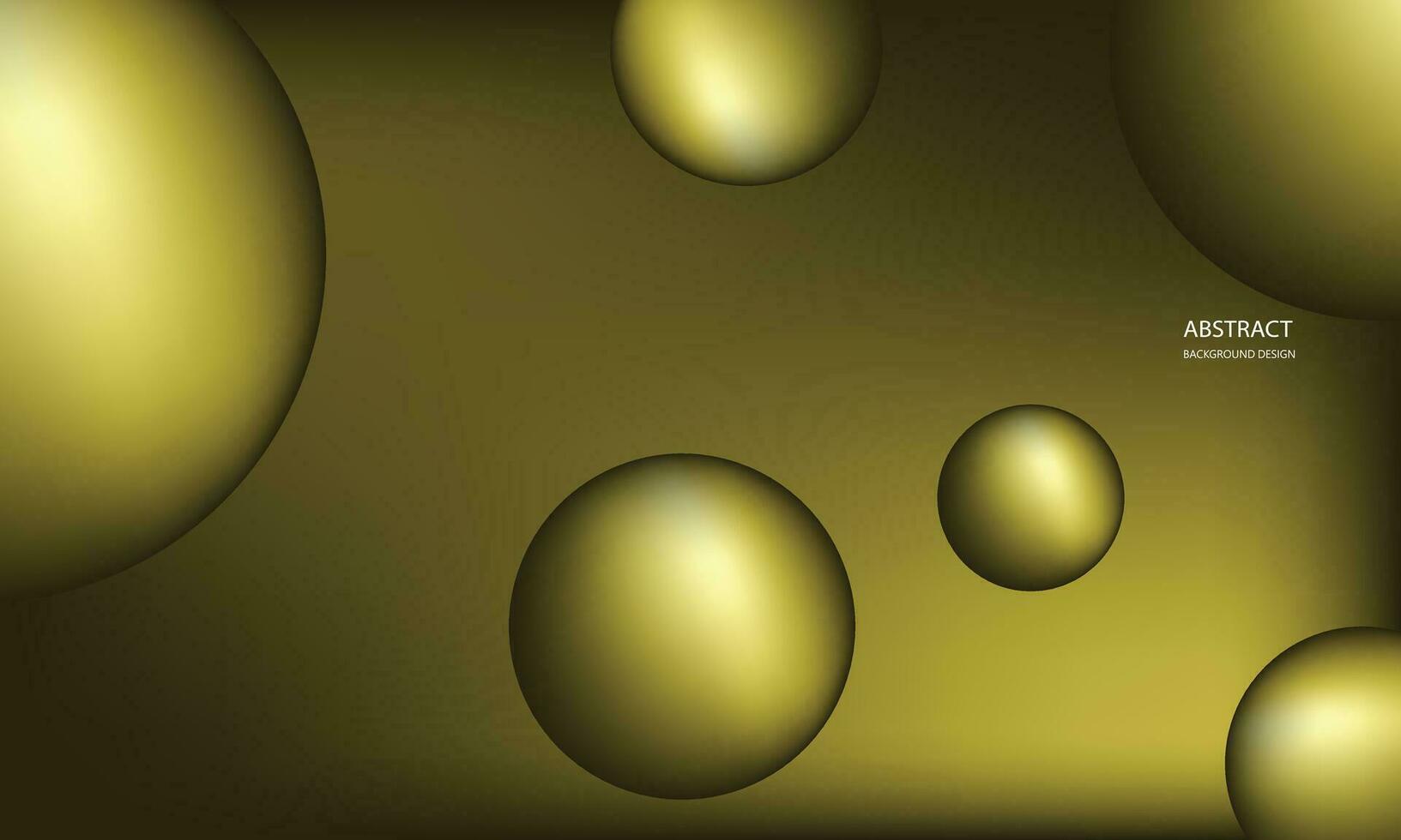 golden spheres on a black background vector