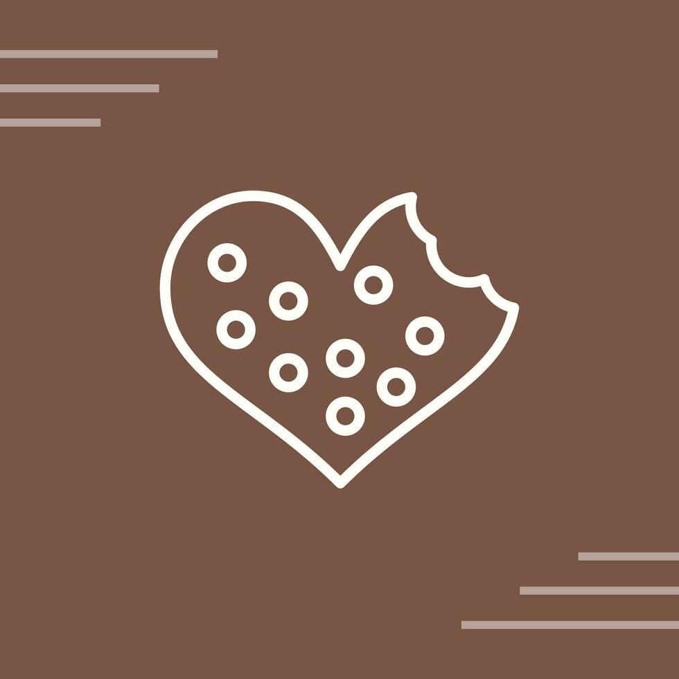 Heart shaped cookies Vector Icon