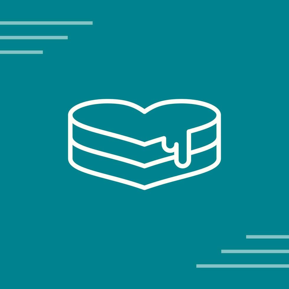 Heart-shaped cake Vector Icon