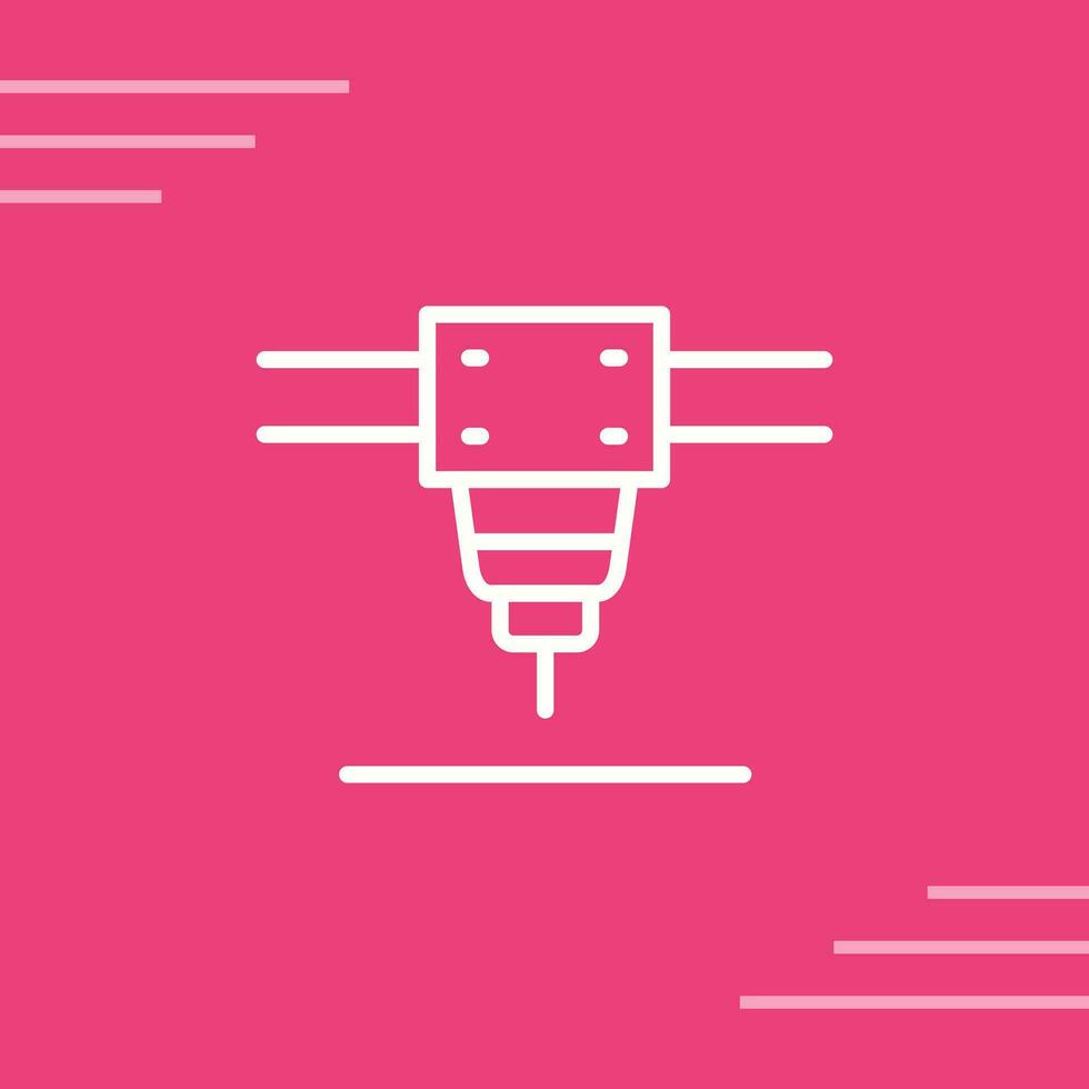 Laser Cutting Machine Vector Icon