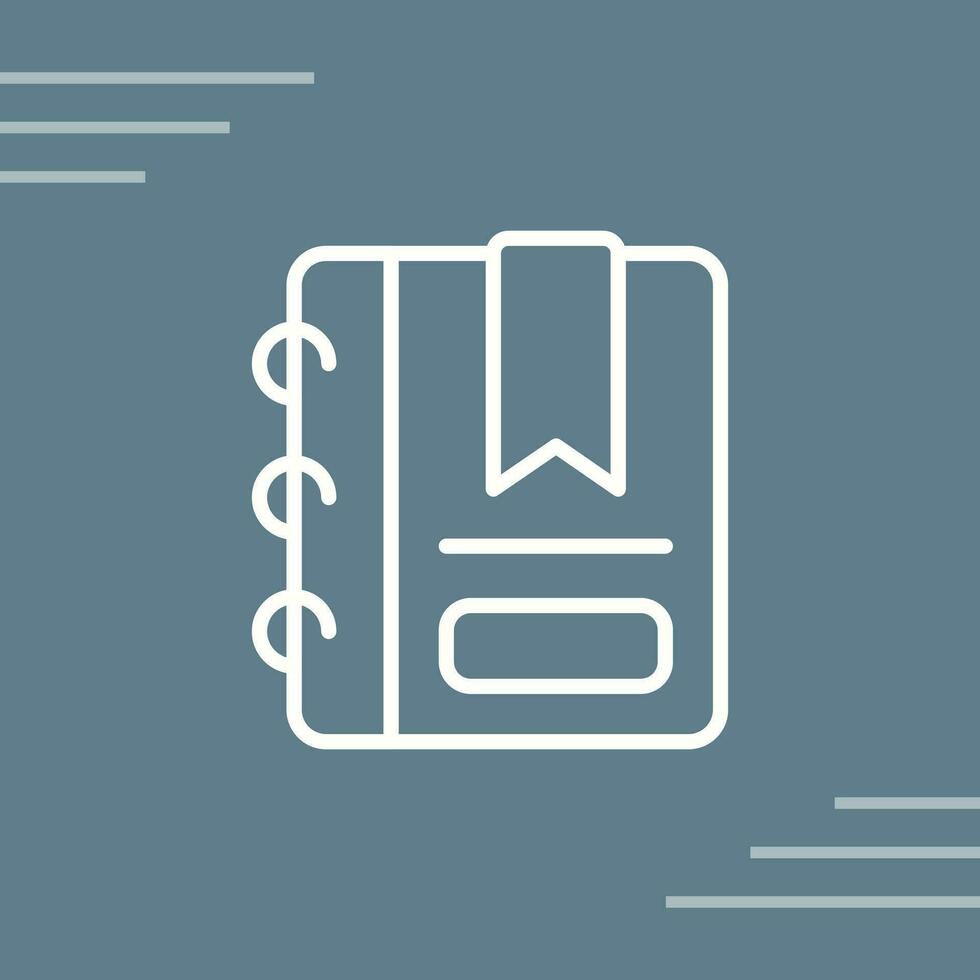 Writing pad with bookmark Vector Icon