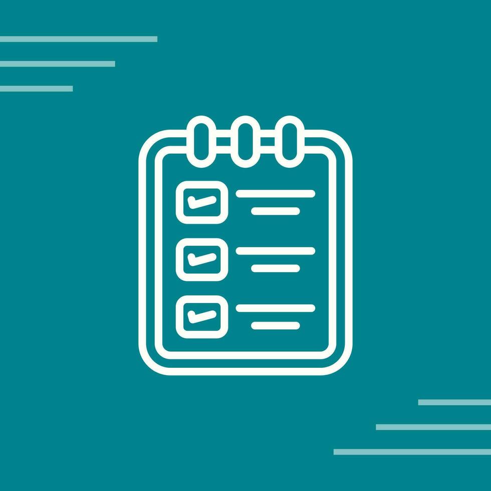 Memo pad with checklist Vector Icon