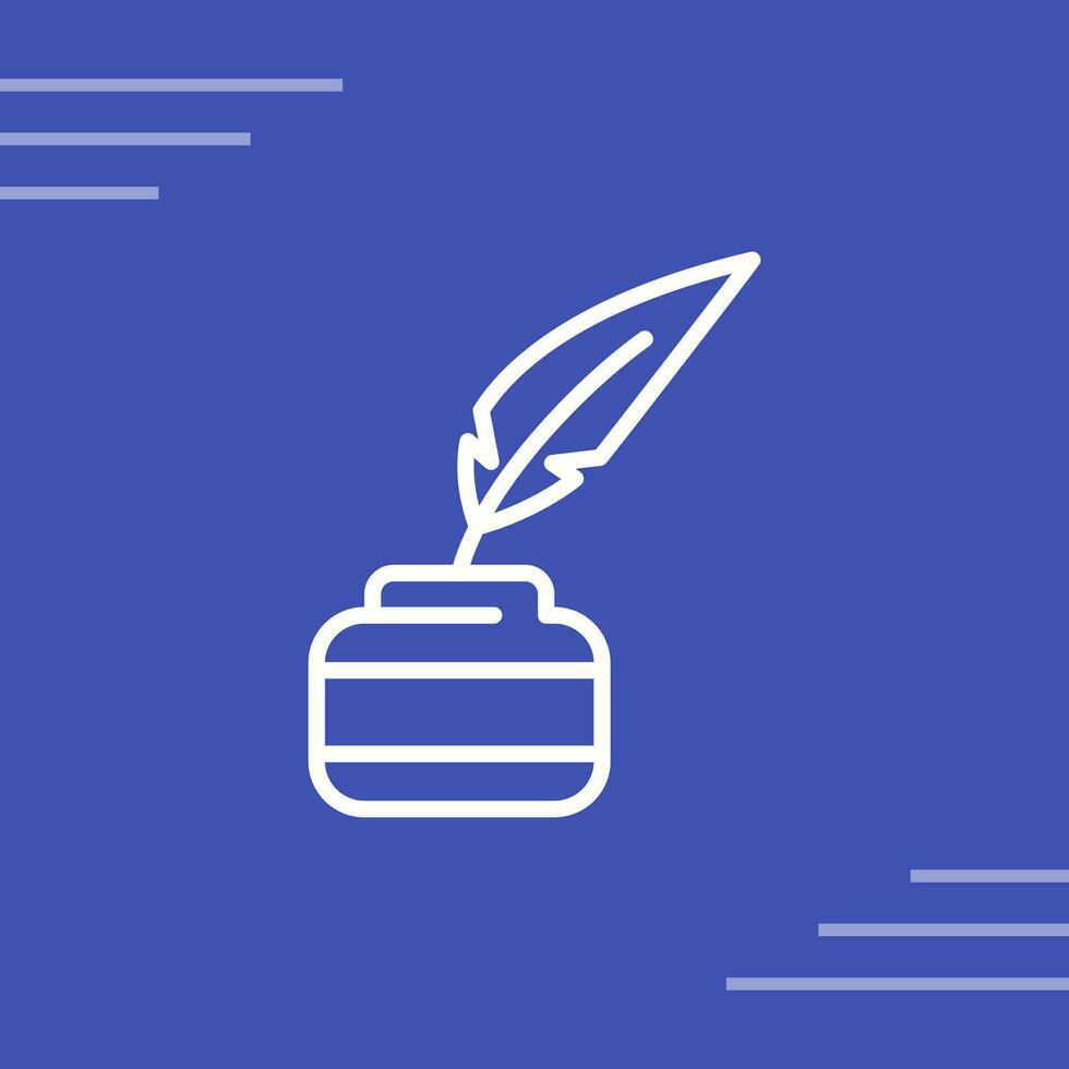 Quill pen with inkwell Vector Icon