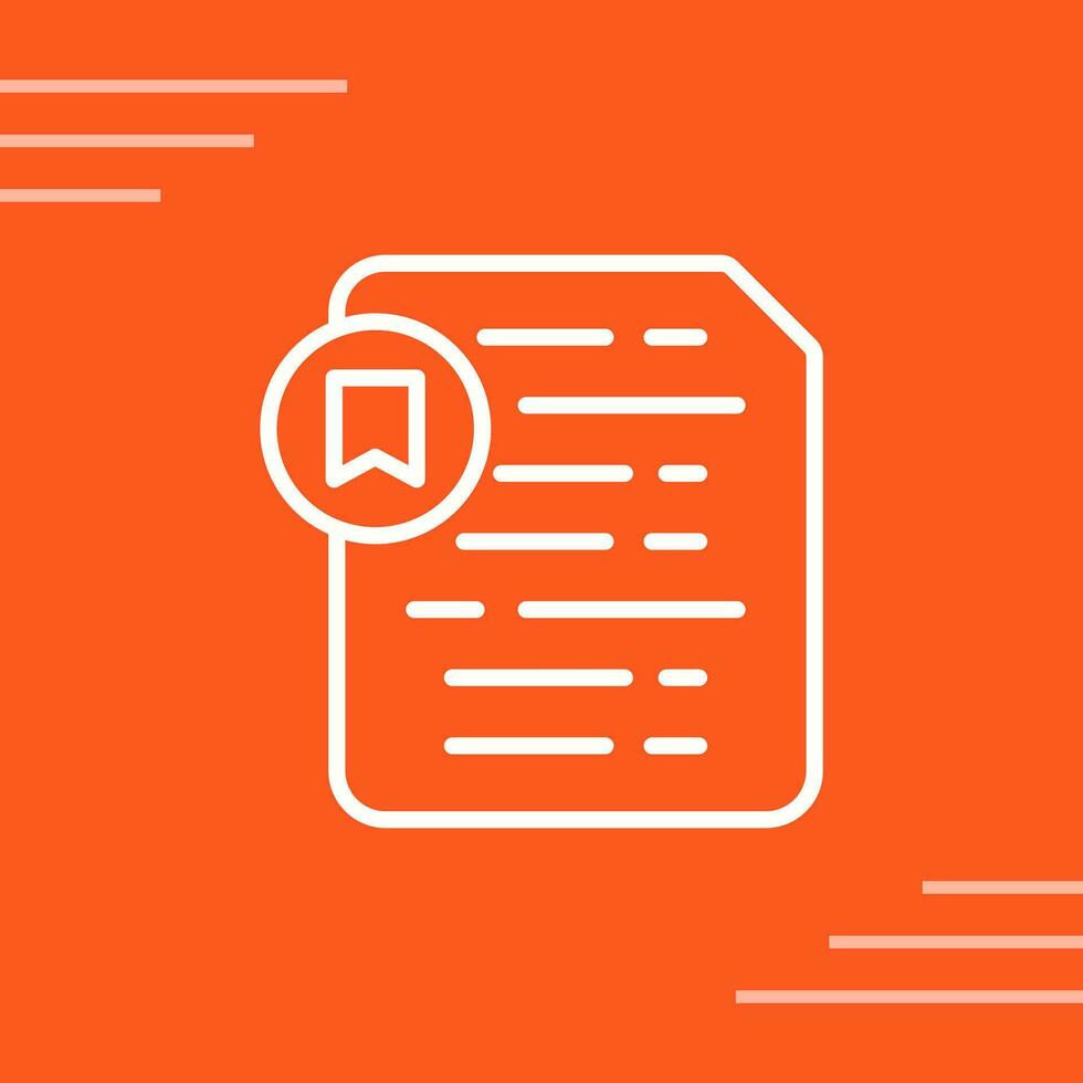 Document Insert Bookmark Vector Icon