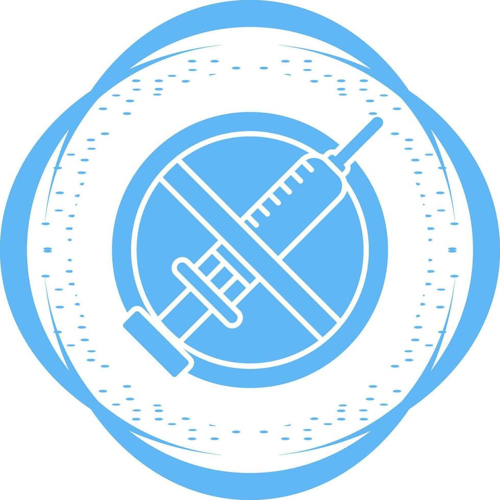 No Vaccines Vector Icon