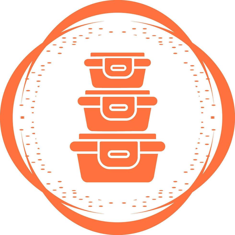 Plastic Food Container Vector Icon