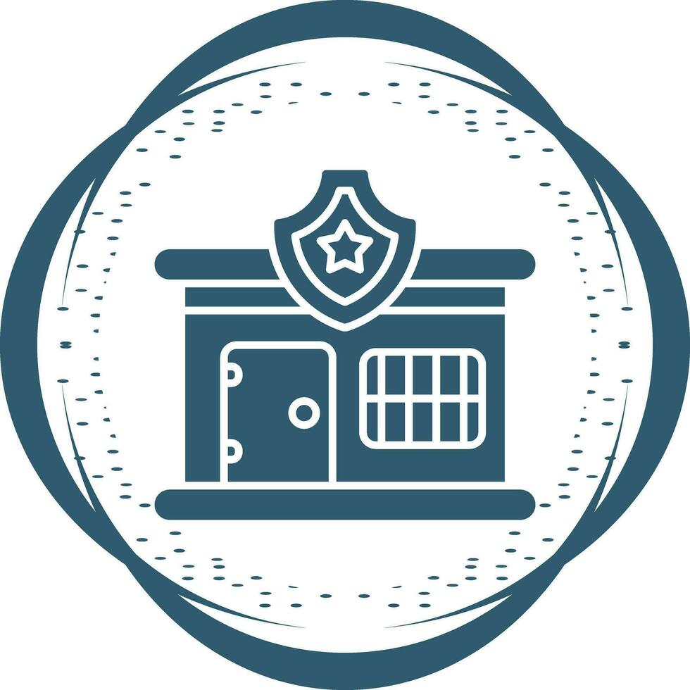 icono de vector de estación de policía