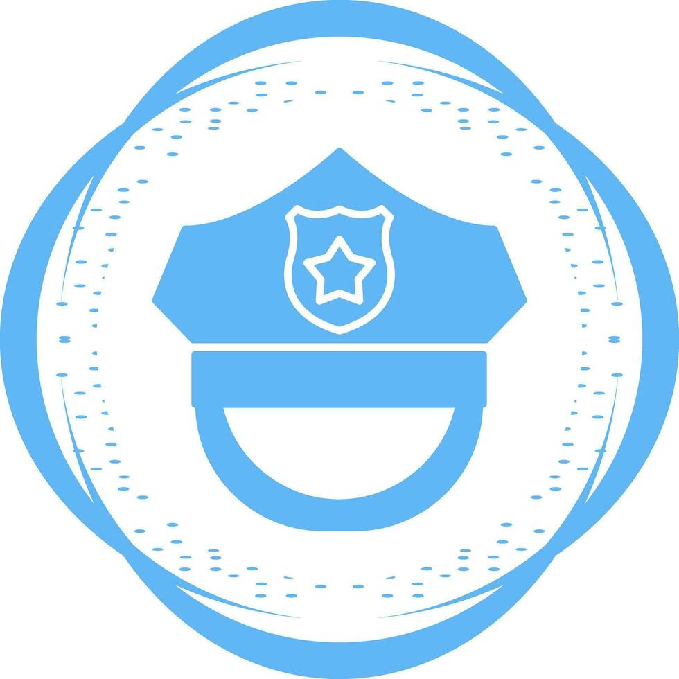 icono de vector de sombrero de policía