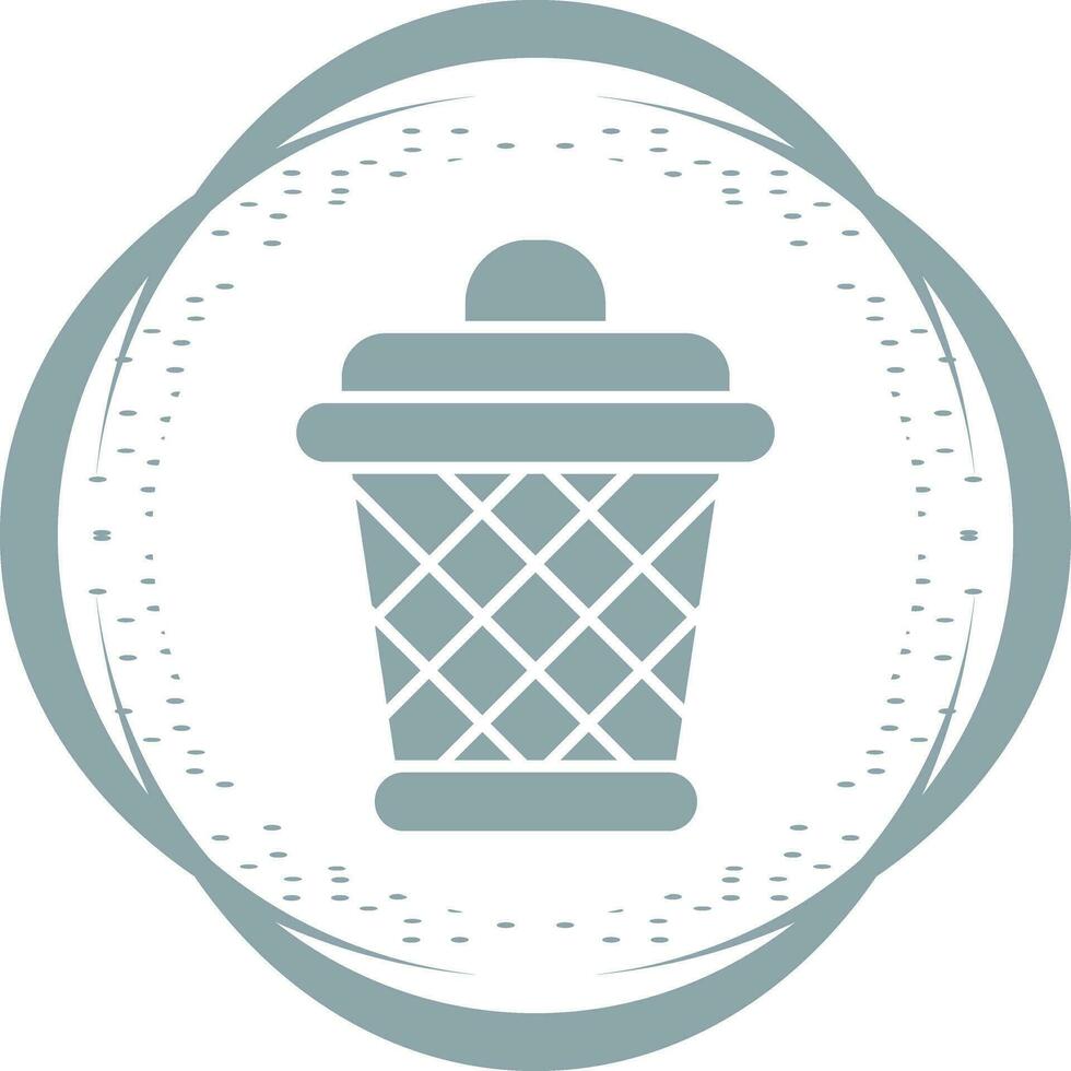 icono de vector de cubo de basura