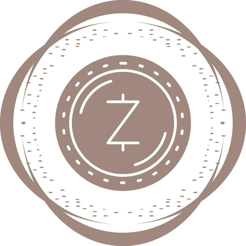 icono de vector de moneda zcash