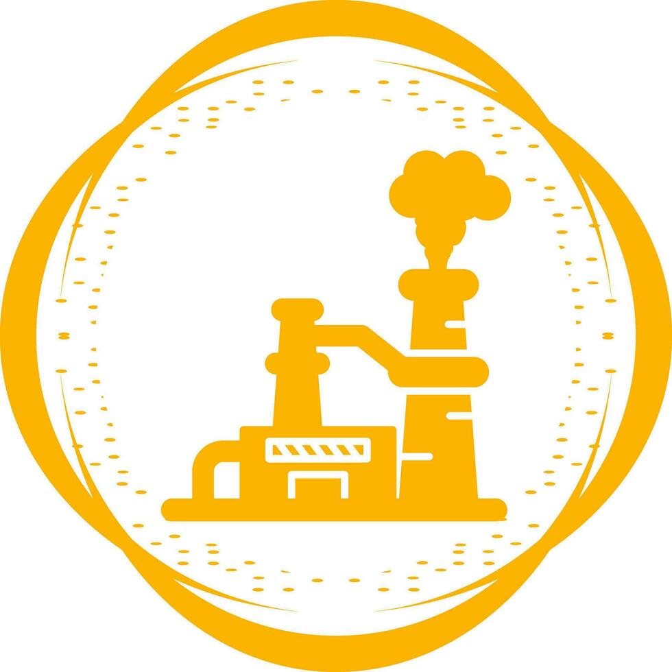 icono de vector de planta nuclear