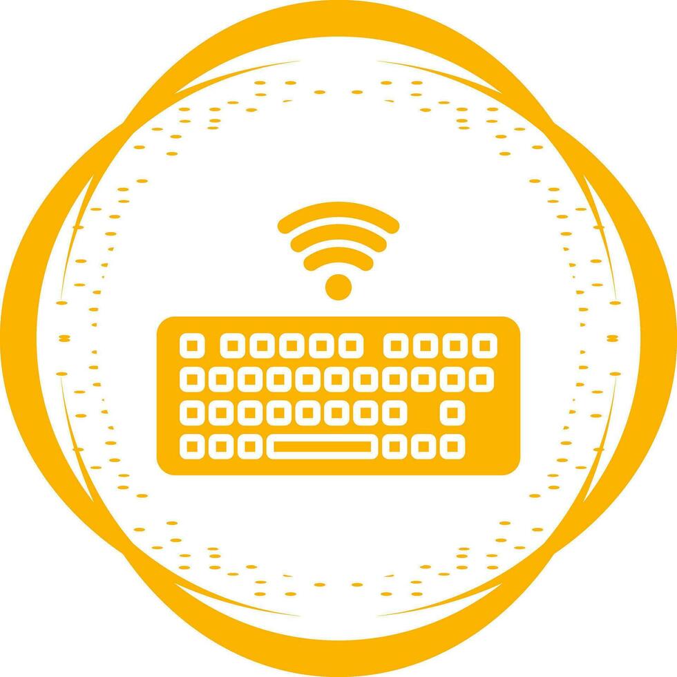 Wireless Keyboard Vector Icon