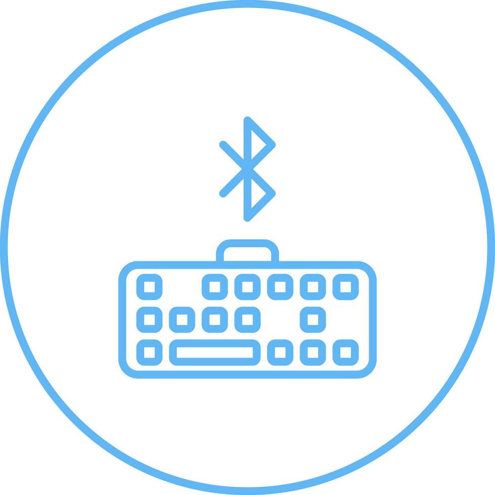 Bluetooth Keyboard Vector Icon