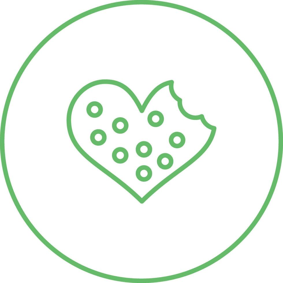 Heart shaped cookies Vector Icon