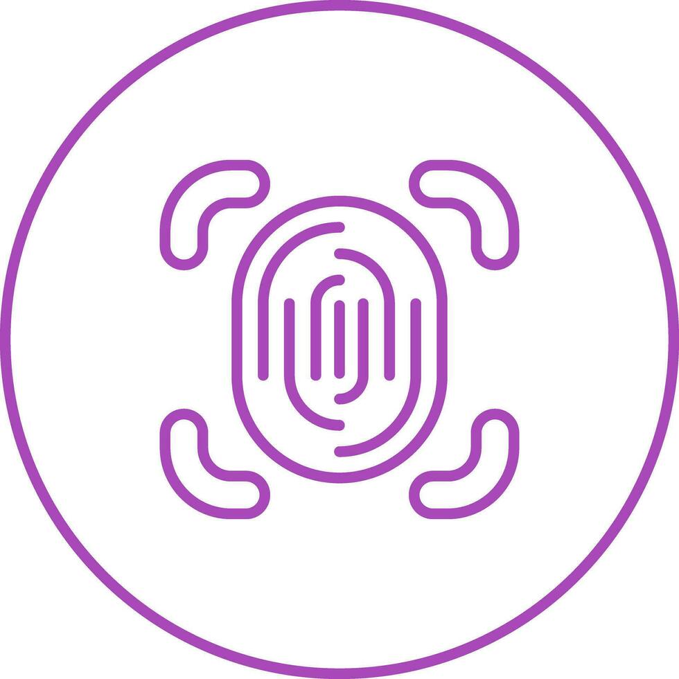 Fingerprint Scanner Vector Icon