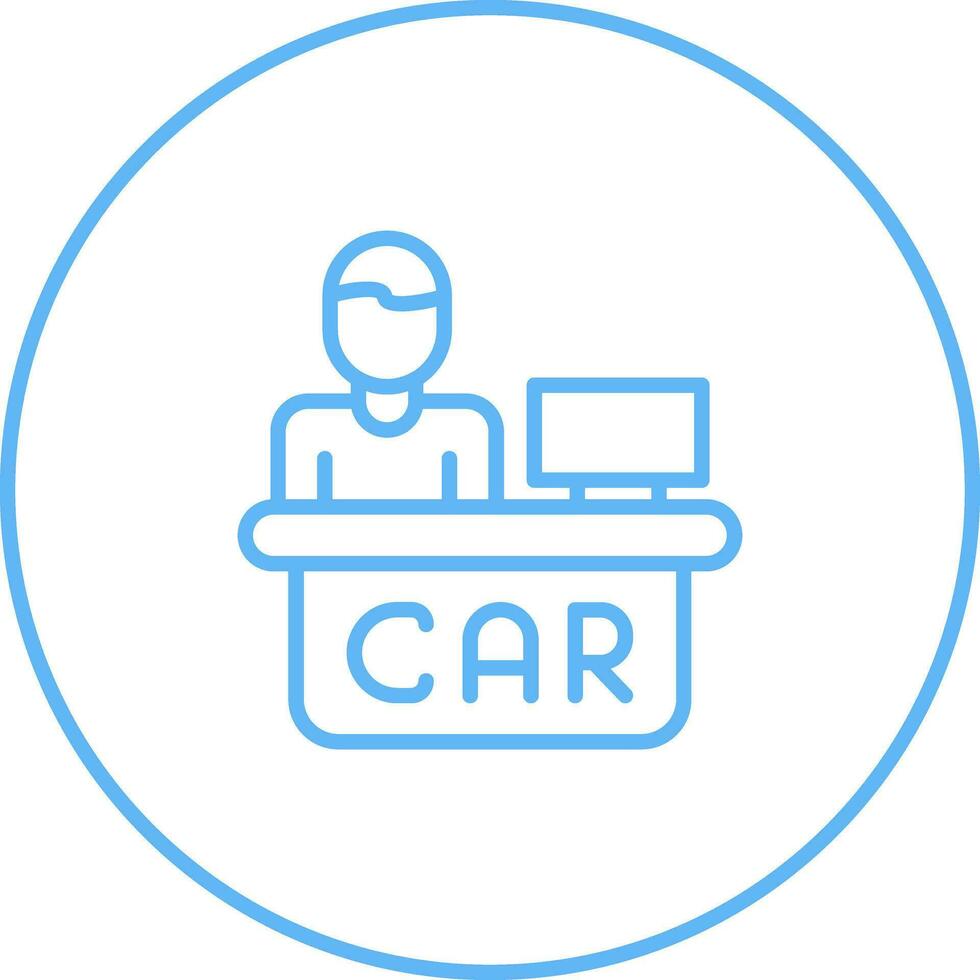 Car Rental Counter Vector Icon