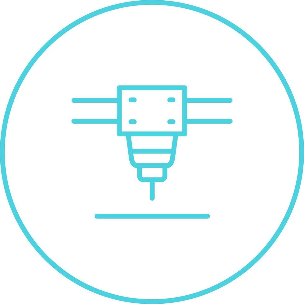 Laser Cutting Machine Vector Icon