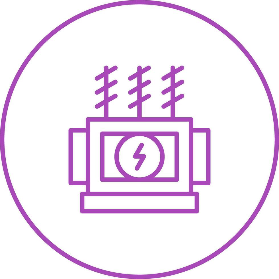 Power Transformer Vector Icon