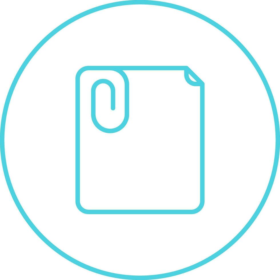 Paperclip with paper Vector Icon