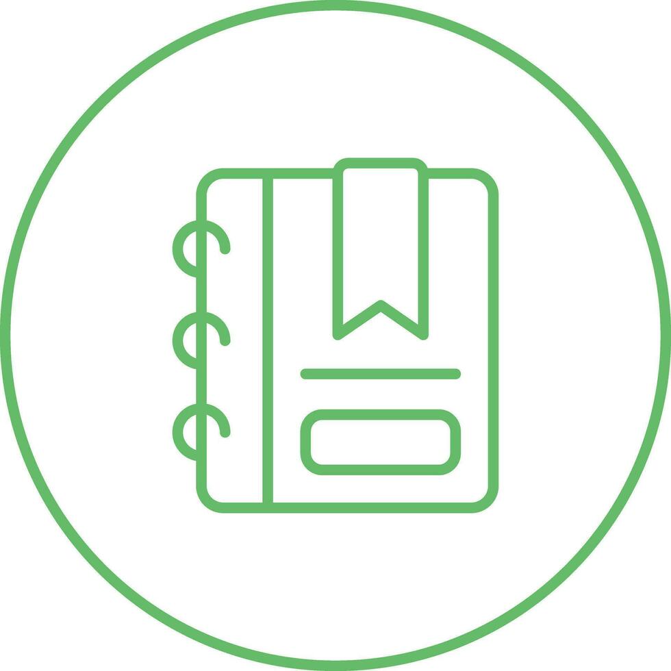 Writing pad with bookmark Vector Icon