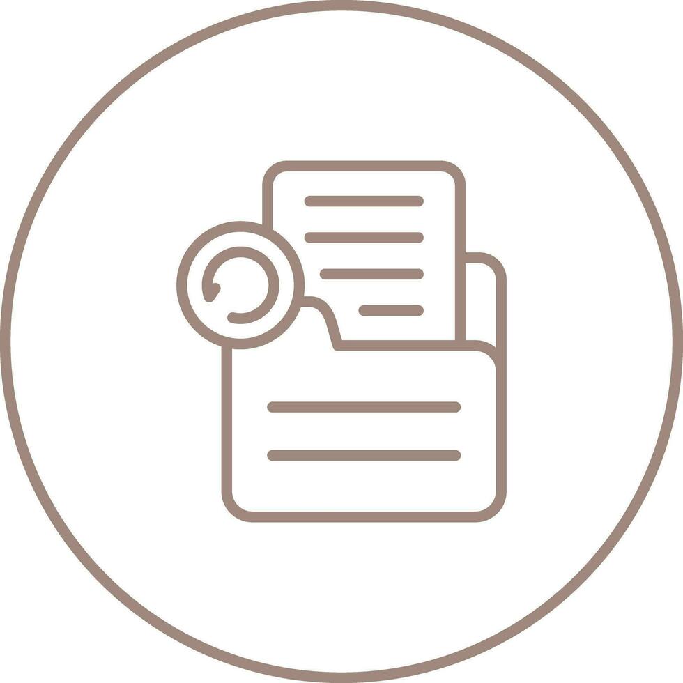 Document Undo Vector Icon