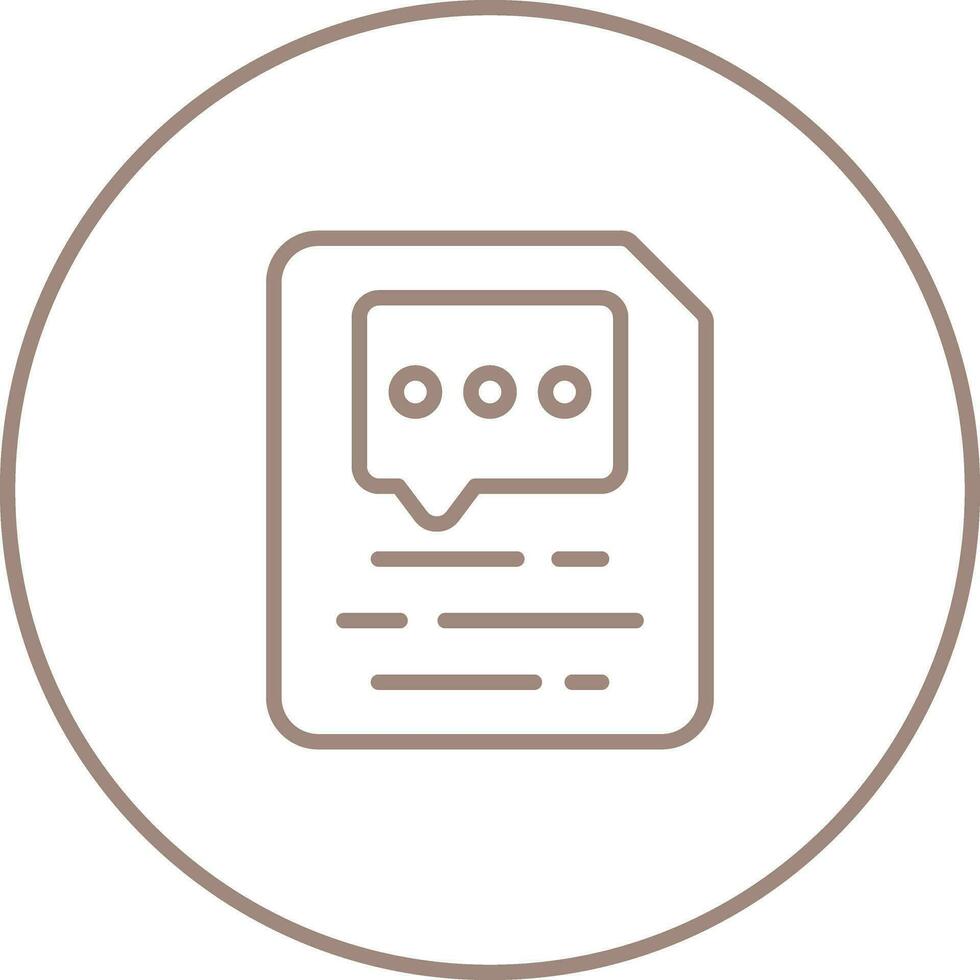 Document Insert Comment Vector Icon
