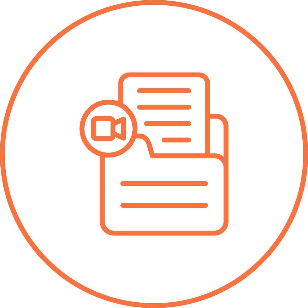Document Insert Video Vector Icon