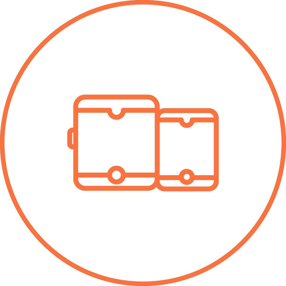 Tablet with smartphone Vector Icon