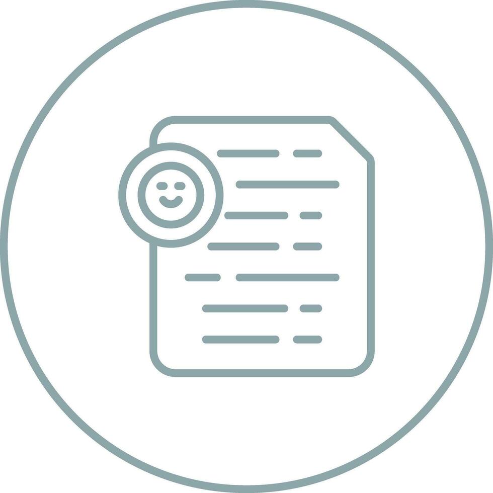 Document Insert Emoji Vector Icon