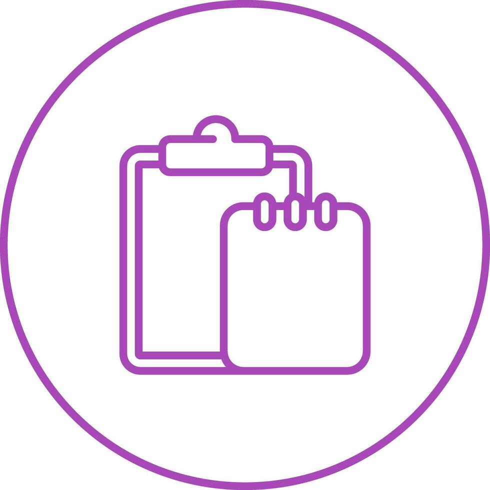 Task list with writing pad Vector Icon