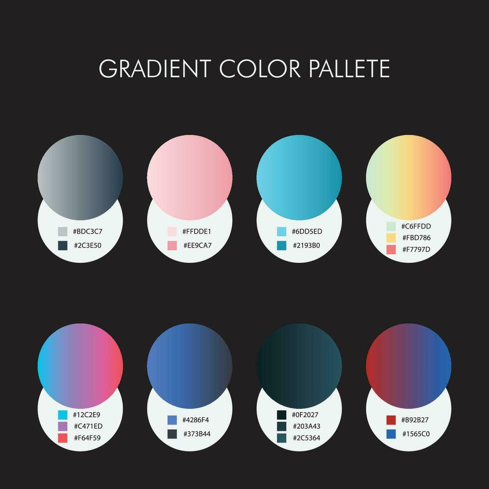 Colorful gradient palette with code 27338492 Vector Art at Vecteezy
