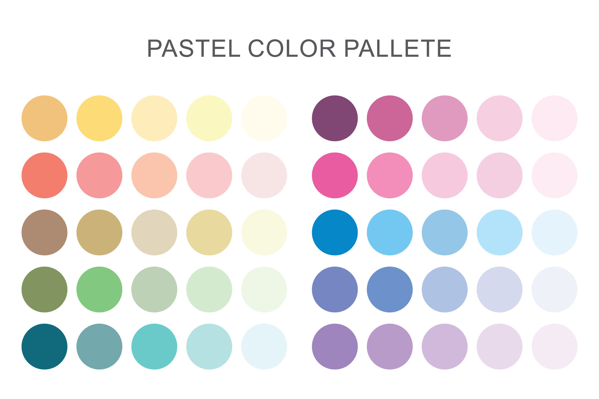 Collection of pastel color palette 27338494 Vector Art at Vecteezy