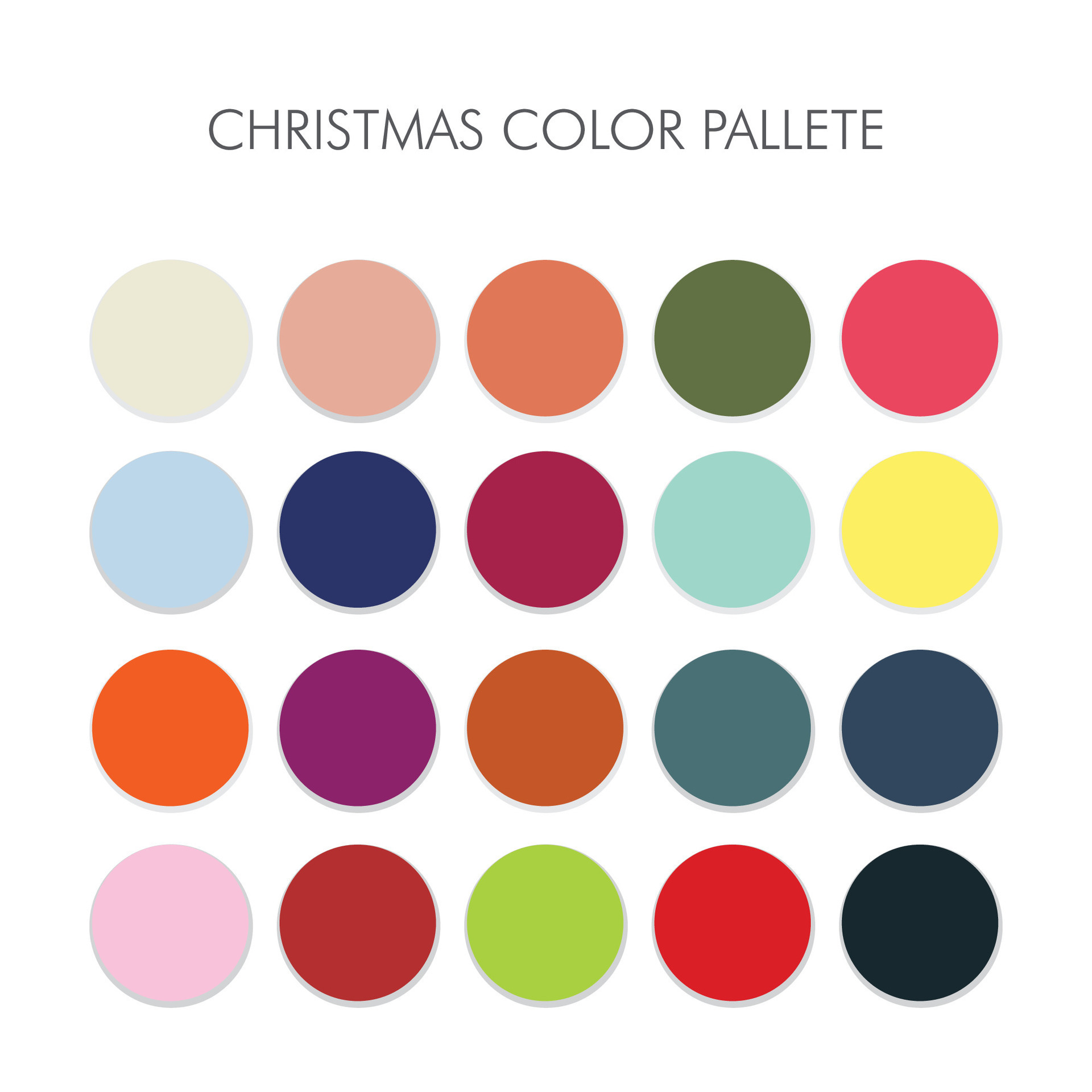 Set of Christmas color palette 27338508 Vector Art at Vecteezy