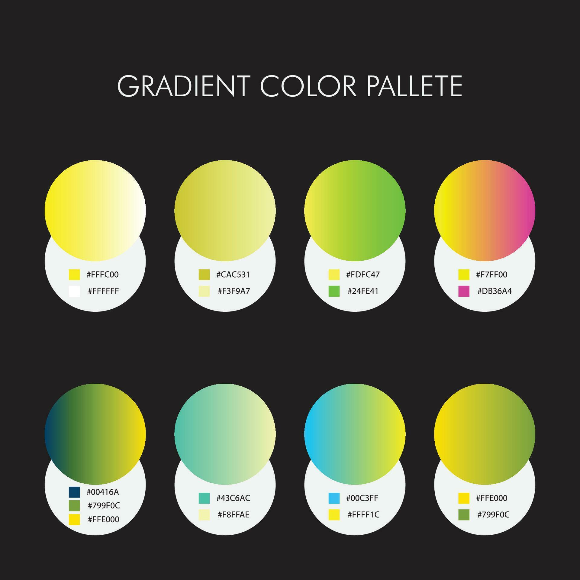 Colorful gradient palette with code 27338526 Vector Art at Vecteezy