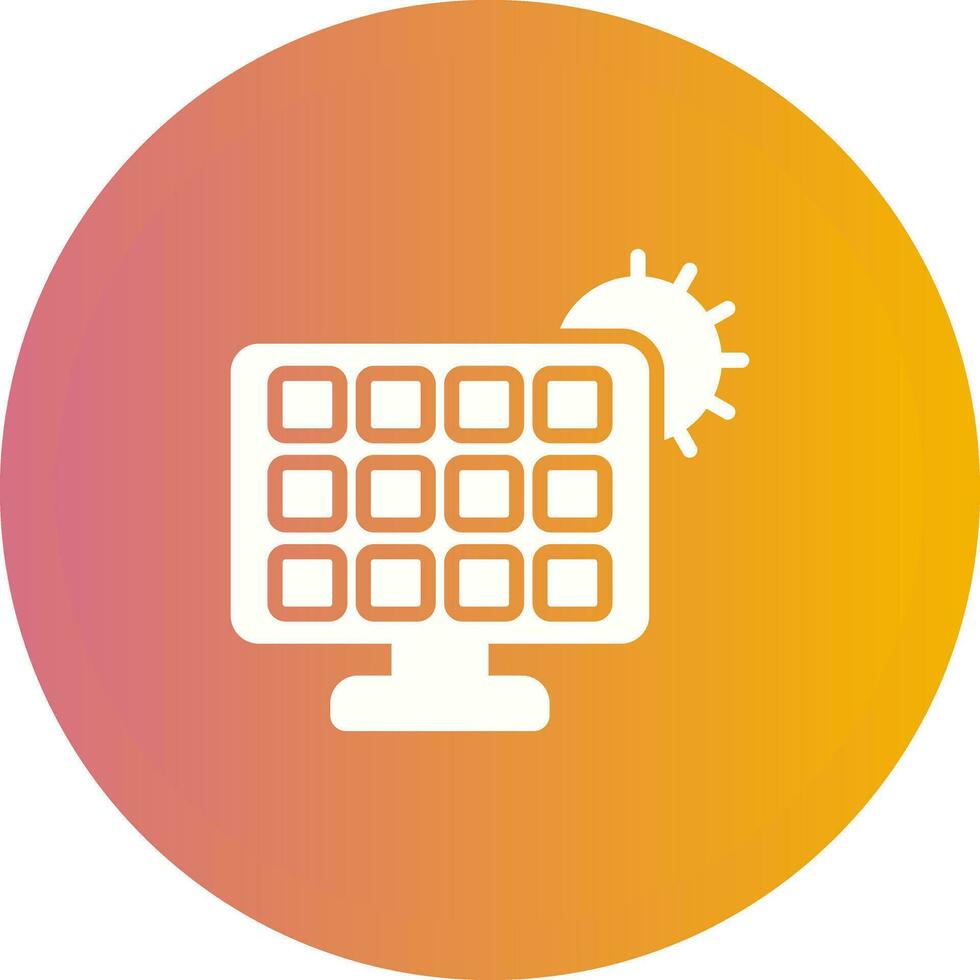 Solar panel charger Vector Icon