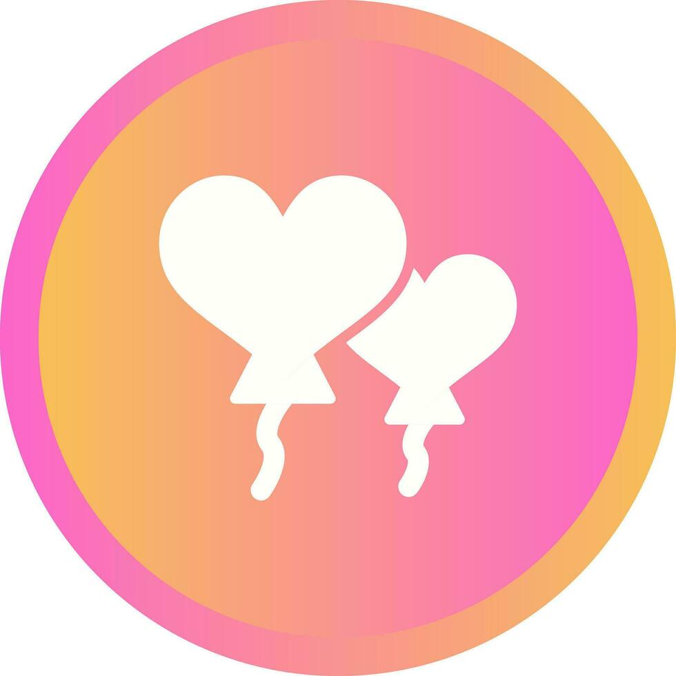 Heart shaped balloons Vector Icon