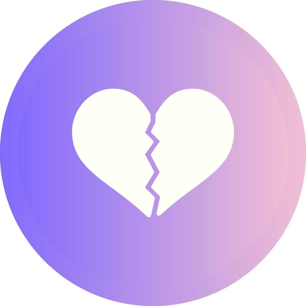 Broken Heart Vector Icon