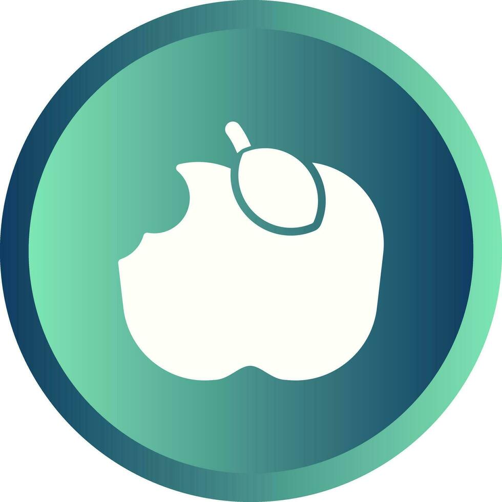 Apple Eaten Vector Icon