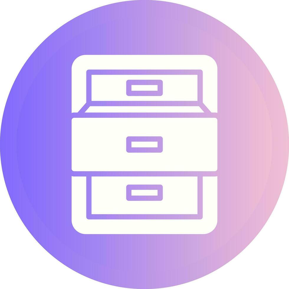 Filing cabinet with open door Vector Icon