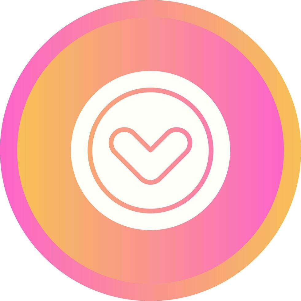 Angle Down Vector Icon